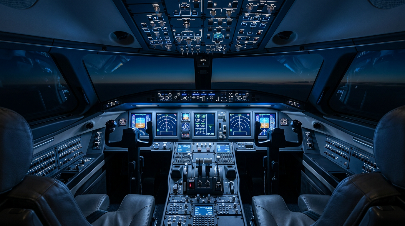Blick in Flugsimulator